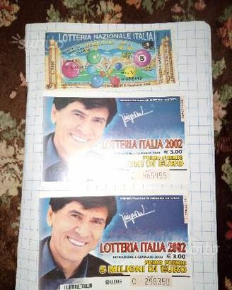 Biglietti Lotteria Italia 1996 e 2002