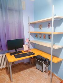 Scrivania + libreria scaffale
