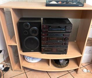 Mobile soggiorno porta tv e cd legno chiaro