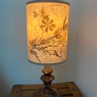 Lampada con  base in legno Vintage