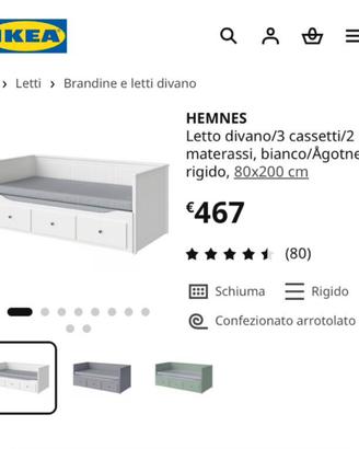 Hemnes …..Divano letto che diventa  matrimoniale