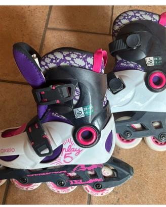 Pattini A Rotelle Bambina Oxelo DECATHLON 28-30