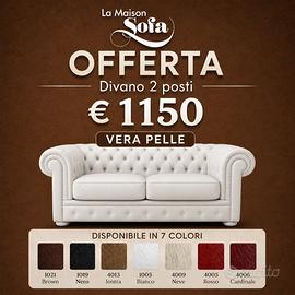 € 1150 Divano Chester in pelle La Maison Sofà