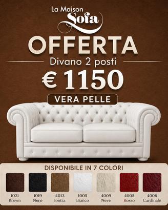 € 1150 Divano Chester in pelle La Maison Sofà