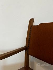 Sedia vintage in cuoio.