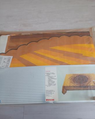 Tovaglia rotonda vintage anni 70 Zucchi