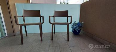 Due sedie Nardi Trilly Armchair,in propilene fiber