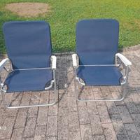 Sedie pieghevoli in alluminio