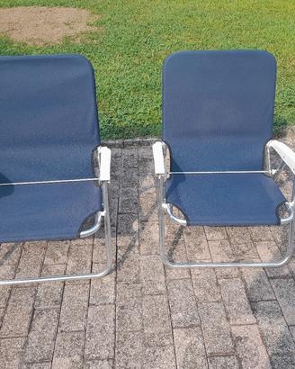 Sedie pieghevoli in alluminio