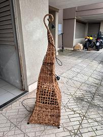 Lampada etnica in vimini