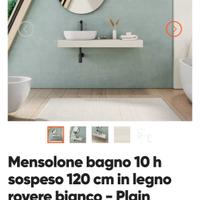 Mensola sospesa in legno 