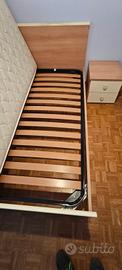 letto singolo, materasso comodino 