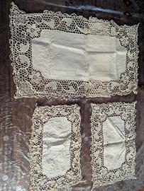 Centrotavola ricamati  a mano e tovaglie a uncinet