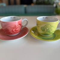 Tazze Thun con cuori rosa e verde