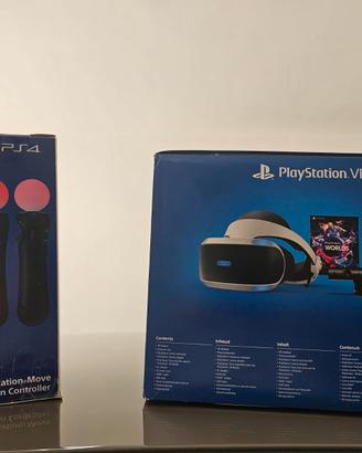 Playstation vr + move mozione controller per ps4