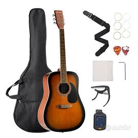 Chitarra Acustica Dreadnought  6 Corde Sunburst