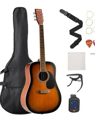 Chitarra Acustica Dreadnought  6 Corde Sunburst