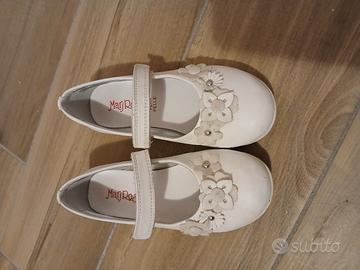 Ballerine in pelle color bianco