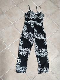 Tuta Jumpsuit estiva Pinkline foglia tropicale M/L
