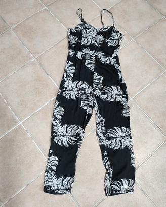Tuta Jumpsuit estiva Pinkline foglia tropicale M/L
