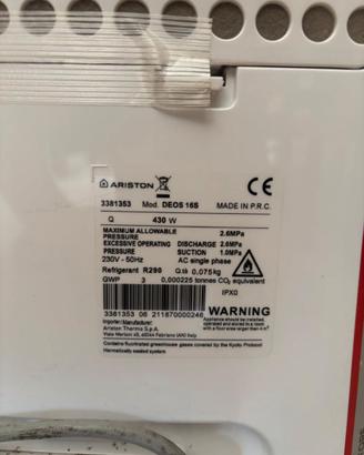 deumidificatore ambiente, marca ariston deos 16s,