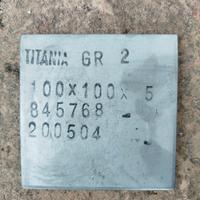 Titanio Puro Grado 2 (CP2) - 19 Piastre 100x100mm 