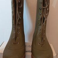 Stivali Superga  in gomma alti con lacci