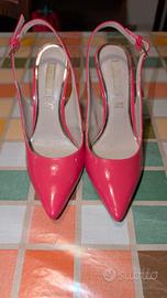 Chanel slingback color Corallo vernice 