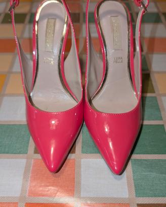 Chanel slingback color Corallo vernice 