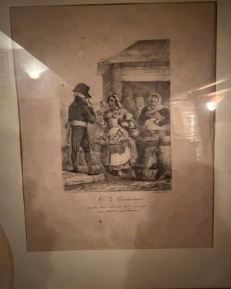 Stampa antica / incisione “M. le Commissaire”