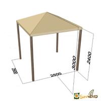 Gazebo in Legno massello da Giardino 260x260 cm