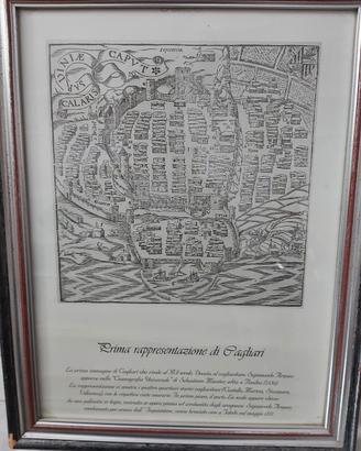 Stampa mappa Cagliari antica