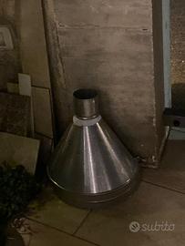 2 Spargiacque in alluminio cromato e pluviali pvc