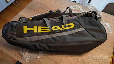Head Borsa tennis per Racchette gialla e nera