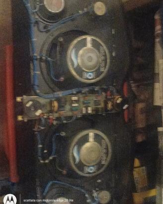 pianale  con casse da 500 watt con pneumatici