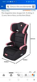 seggiolino auto gruppo 2/3, 15/36kg