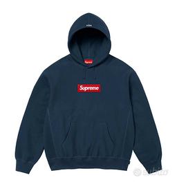 Supreme Box Logo Hooded Sweatshirt Navy