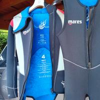 Due mute da sub Mares e Decathlon + pinne da apnea