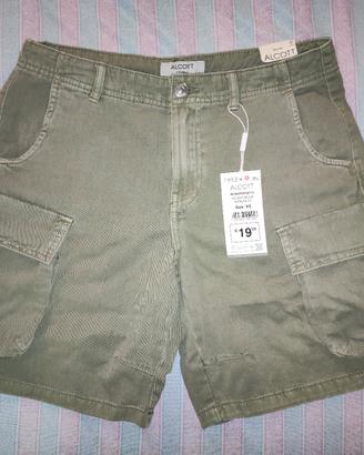 Alcott bermuda cargo verde kaki medio XS donna
