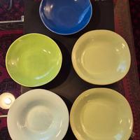 Set 7 Piatti Maiolica Colorati Buono stato