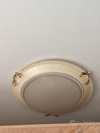 plafoniera elegante in vetro 