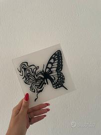 Arte su plexiglass farfalla