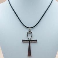 Collana Ankh Metallo e Cordoncino Regolabile