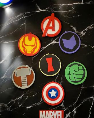 targhe avengers stampa 3D