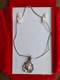 collana vintage con pregiata Perla Mabe balinese