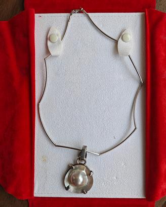 collana vintage con pregiata Perla Mabe balinese