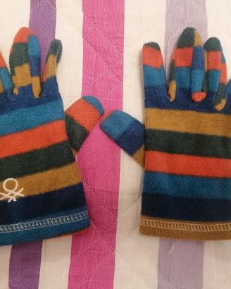 Guanti in pile bambino/a "Benetton" 4-6 anni