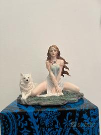Statuetta Studio Collection - Donna e Lupo