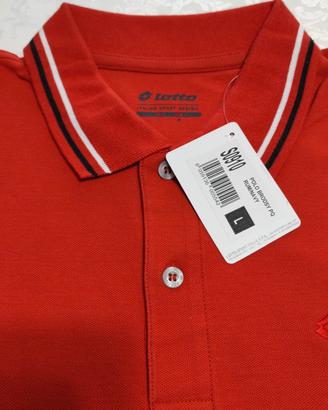 Polo LOTTO Rossa Nuova con Cartellino - Taglia L 
