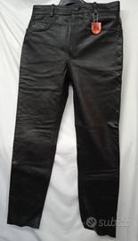 Pantaloni tipo jeans in pelle tg. 36
